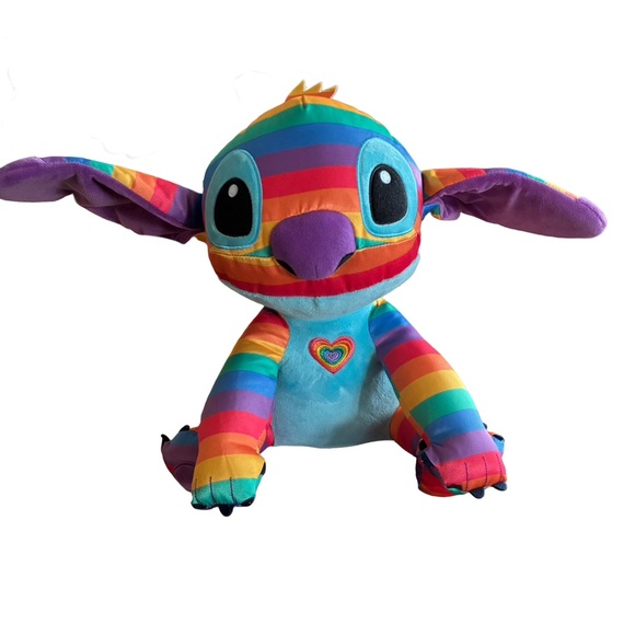 Disney Other - Disney Pride Stitch Plush 🌈 Medium 12.5” – 2023 Collection – Excellent